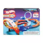 Hot Wheels Ultra Hots, Conjunto de pista de carreras de juguete con 2 vehículos a escala 1:64