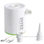 Intex Mini Hinchador Eléctrico Portátil 200 l/min con USB y Boquillas Incluidas