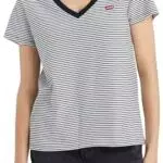 Levi's Camiseta Perfect V-Neck Mujer - Modelo Annalise Stripe