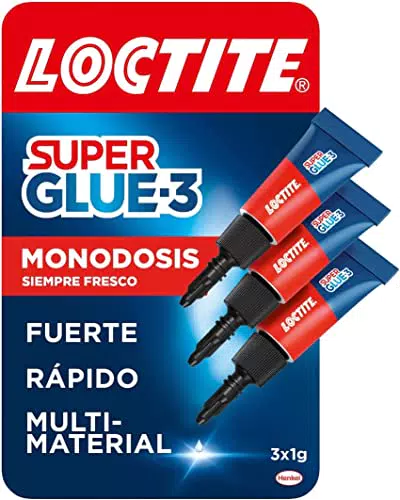 Loctite Super Glue-3 Original, pegamento universal extra fuerte y transparente