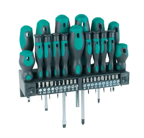 Mannesmann - M11415 - 37 piezas Destornillador + juego de puntas de Acero aleado