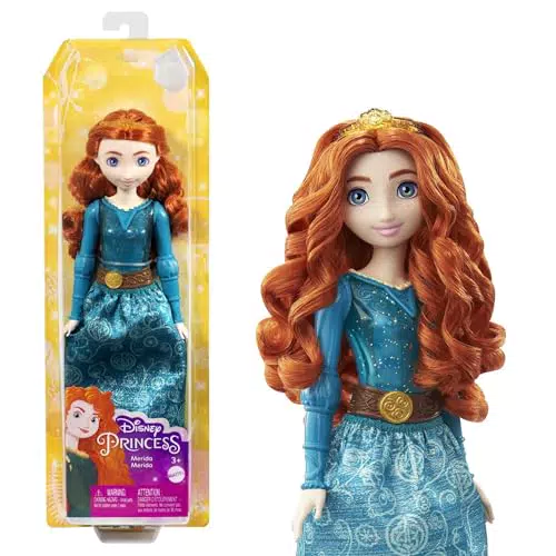 Mattel Muñeca Princesa Merida de la película Brave, juguete para +3 años