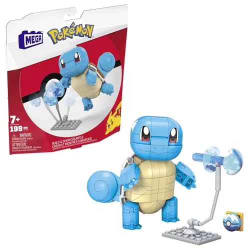 Mattel Mega Construx Pokémon Squirtle Figura de Construcción para Niños +6 Años