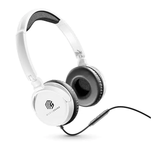 Music Sound Auriculares Stereo Diadema Plegables con Micrófono y Jack 3.5 mm