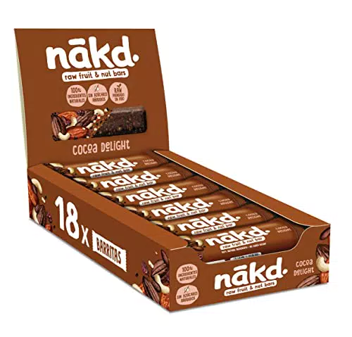 Nākd Barritas Raw de Fruta y Frutos Secos Sabor Caramelo Salado 100% Naturales