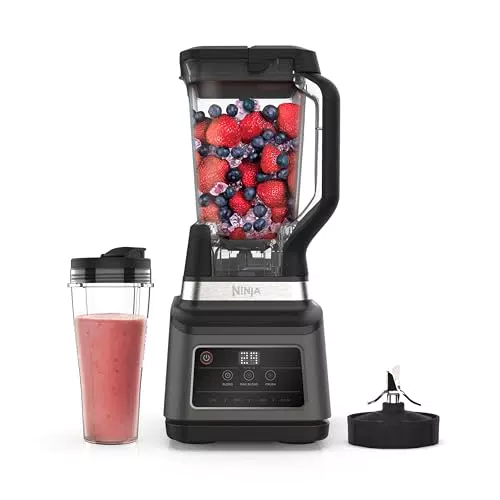 Ninja Batidora de vaso 2 en 1 1200 W con tecnología Auto-iQ y 3 programas automáticos