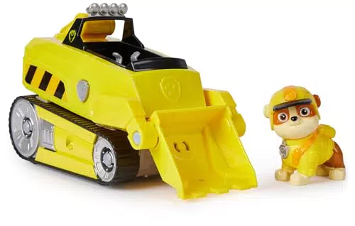 Patrulla Canina - Pack Figura Rubble y Vehículo Rinoceronte para Niños 3+