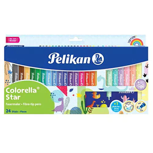Pelikan Rotuladores Colorella Star Punta Redonda Indeformable Tinta Lavable