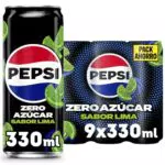 Pepsi Zero Lima - Refresco de cola sin azúcar y sin calorías, 330 ml