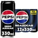 Pepsi Zero: Refresco de cola sin azúcar y sin calorías, 330 ml