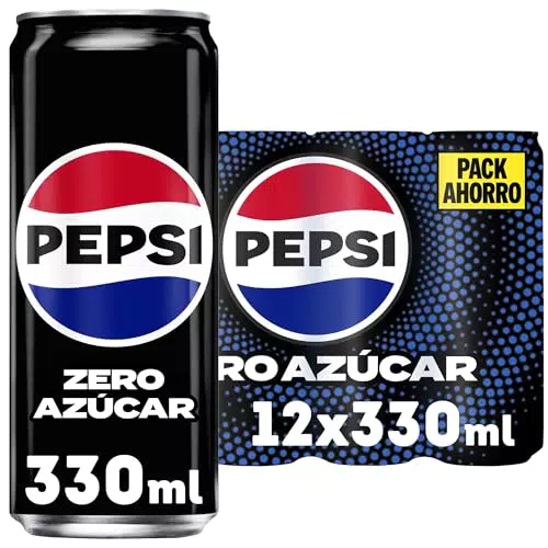 Pepsi Zero: Refresco de cola sin azúcar y sin calorías, 330 ml