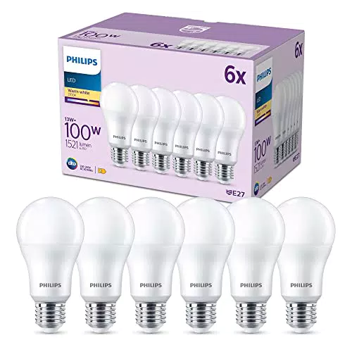 Philips - Bombilla LED A60 13W 1521 lúmenes, casquillo E27