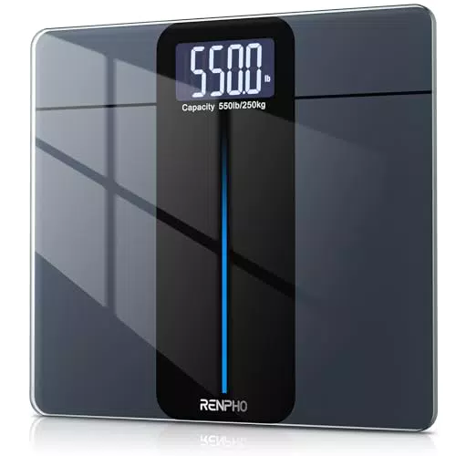 RENPHO Báscula de Baño Digital con Pantalla LED y Alta Capacidad