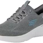 Skechers Skech-Lite Pro, Zapatillas Hombre, Malla de carbón con Ribete Azul