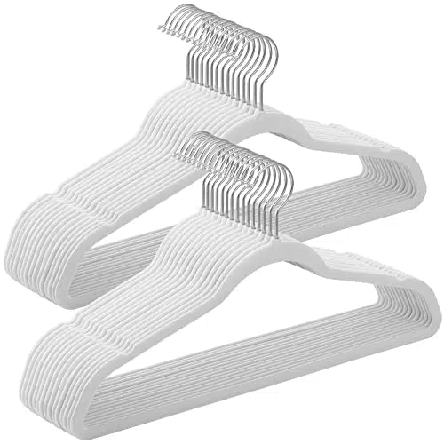 SONGMICS Percha de Terciopelo Antideslizante con Barra para Corbata CRF026W02