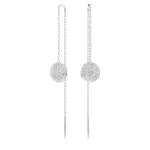 Swarovski Pendientes Meteora con Baño de Rodio