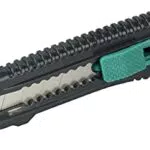 wolfcraft Cúter de cuchillas separables estándar de 18 mm I 4146000 I Cúter de plástico con guía metálica