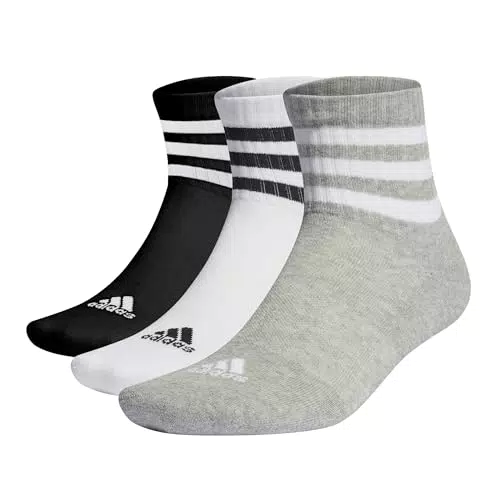 adidas Calcetas deportivas unisex 3-Stripes con amortiguación