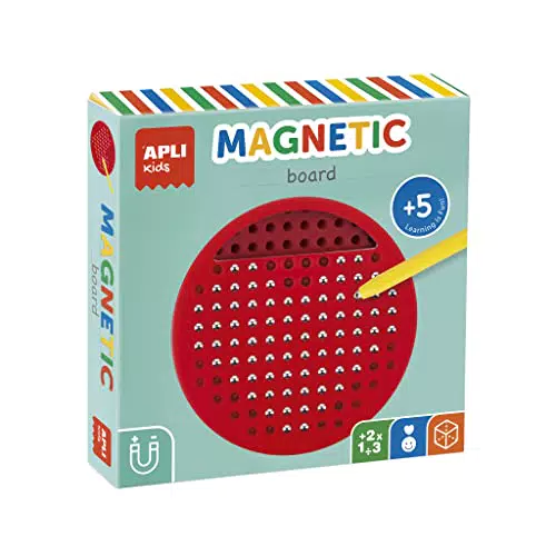 APLI Kids Pizarra Educativa Magnética Mini Circular con Lápiz Imantado