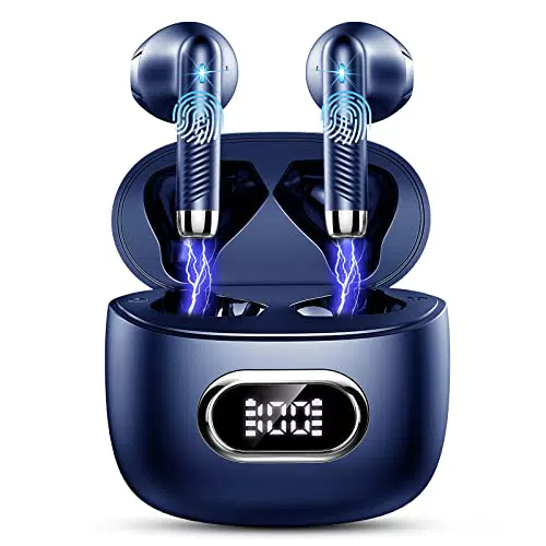 Auriculares Bluetooth 5.4 HiFi Estéreo con Reducción de Ruido ENC y Pantalla LED