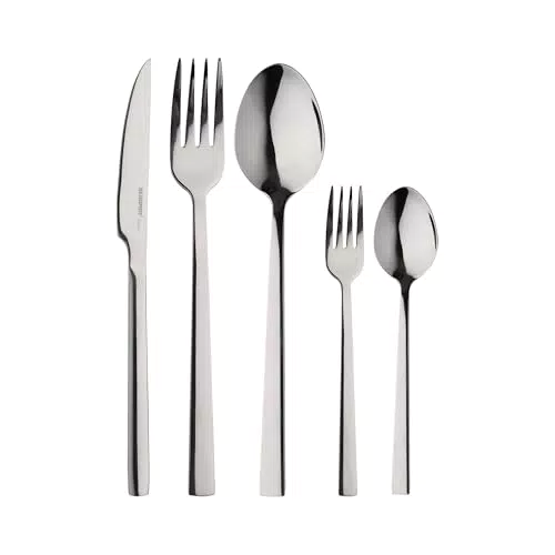 Bergner Sofia - Cubertería Completa en Acero Inoxidable para 12 Personas