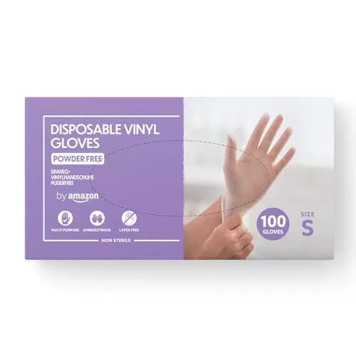 Amazon - Guantes desechables de vinilo para uso general