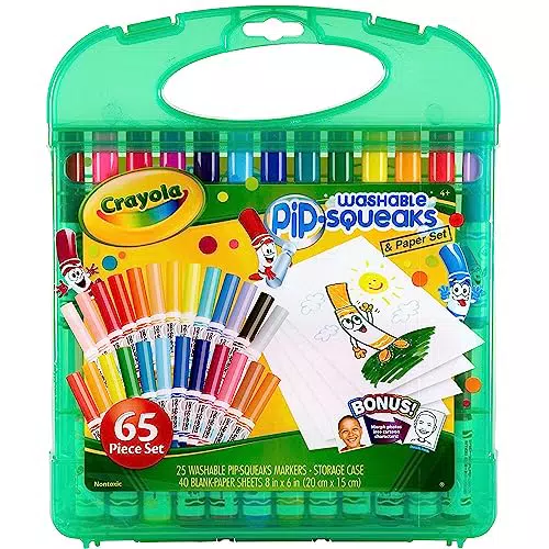 Crayola Supertips - Set de Rotuladores Lavables con Maletín