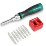 HYCHIKA Destornillador de Trinquete Magnético con Puntas Phillips y Torx