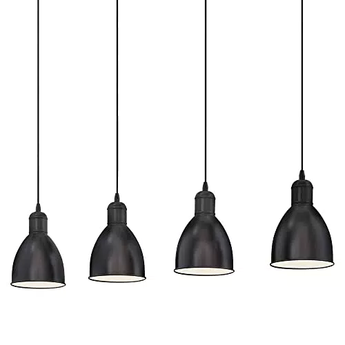Eglo Lámpara colgante Priddy industrial vintage E27 en diseño retro de acero