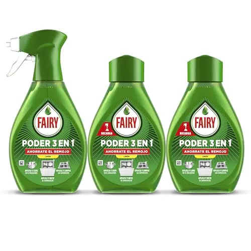 Fairy Spray Desengrasante Limón, Pre-Tratamiento Eficaz para Cocinas y Vajilla