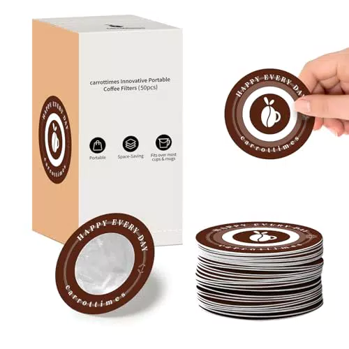 Carrottimes Filtros de Café Portátiles Desechables para Goteo, Ideal para Viajar