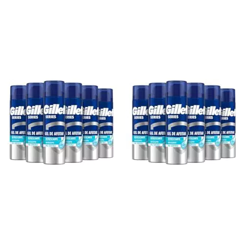 Gel de Afeitar Refrescante Gillette Series con Eucalipto para Piel Sensible