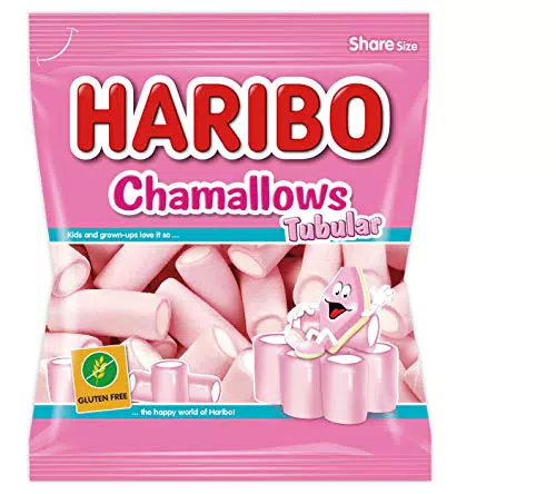 Haribo Chamallows Tubulares - Espumas Dulces para disfrutar en cualquier ocasión