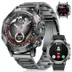 LIGE Reloj Inteligente Hombre, Smartwatch AMOLED IP68 con Pulsómetro y Modos de Deportes