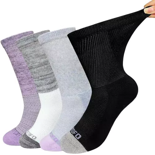 LOFIR Calcetines Diabéticos de Algodón Sin Costuras con Suela Acolchada