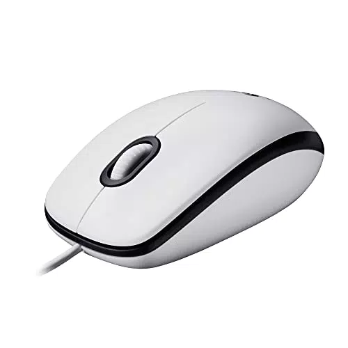 Logitech M100 Ratón con Cable USB, 3 Botones, Seguimiento Óptico 1000 DPI