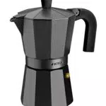 Monix Vitro Noir Cafetera Italiana de aluminio, capacidad 6 tazas