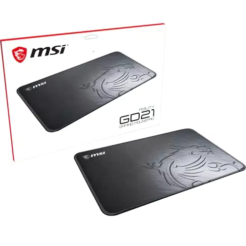 MSI Agility GD21 - Alfombrilla de ratón gaming antideslizante de tela suave