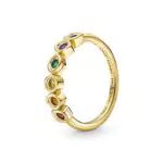 Pandora Anillo Marvel Infinity chapado en oro de 14 quilates con cristal