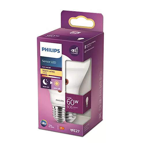 Philips Bombilla LED D2D 60W E27 luz blanca cálida no regulable