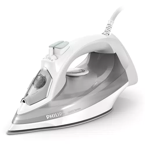Philips Plancha de Vapor Serie 5000 2400W, Golpe de Vapor 160g, SteamGlide Plus