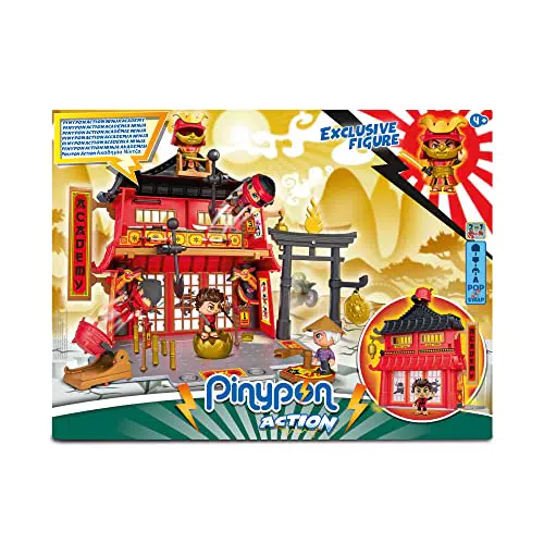 Pinypon Action Academia Ninja - Templo de Prácticas con Mini Figura y Accesorios