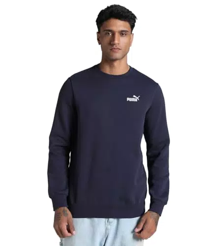 PUMA ESS Small No. 1 Logo Sudadera de Hombre con Cuello Redondo