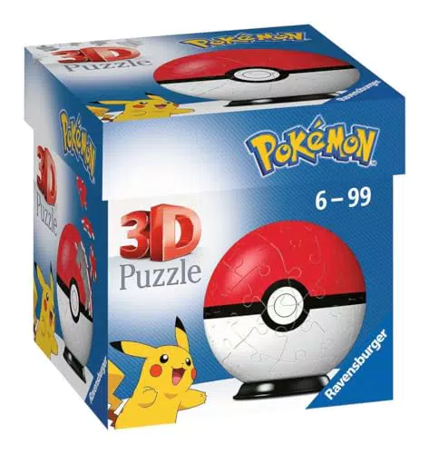 Rompecabezas 3D Pokémon Superball Ravensburger, Edad Recomendada 6+