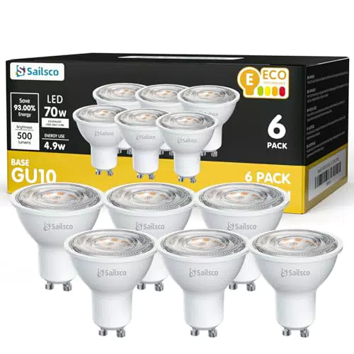 Sailsco Bombillas LED GU10 4.9W 500lm Bajo Consumo Sin Parpadeo