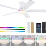 Shanggu Ventilador de Techo con Luz y Mando a Distancia para Interior