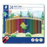 Staedtler Noris 185 M24 - Lápices de colores ecológicos en caja de metal