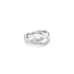 Swarovski Anillo Hyperbola, baño de rodio en tallas mixtas