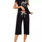 Terecey Pijama de Verano para Mujer de Algodón, Manga Corta y Suave