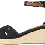 Tommy Hilfiger Alpargatas de cuña para mujer Flag Criss-Cros con correa